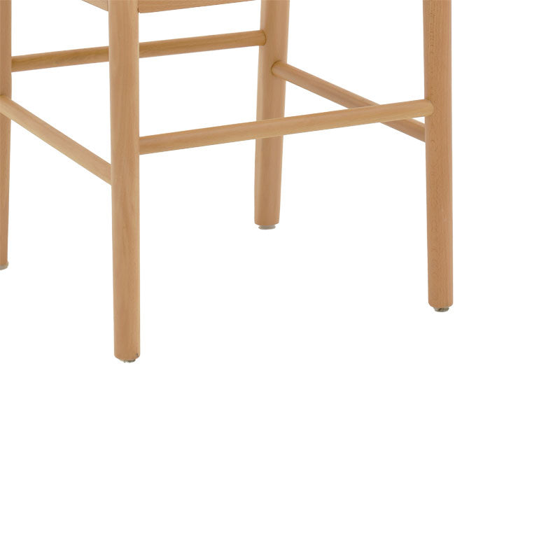 Chair Alessia pakoworld natural beech wood- rattan natural 43x40x89cm