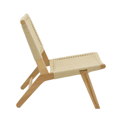 Armchair Filippo pakoworld natural beech wood-natural rope 68x72x74cm