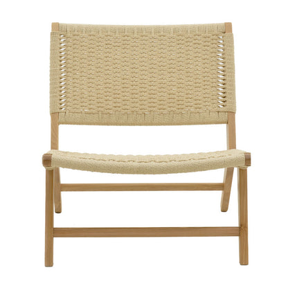 Armchair Filippo pakoworld natural beech wood-natural rope 68x72x74cm