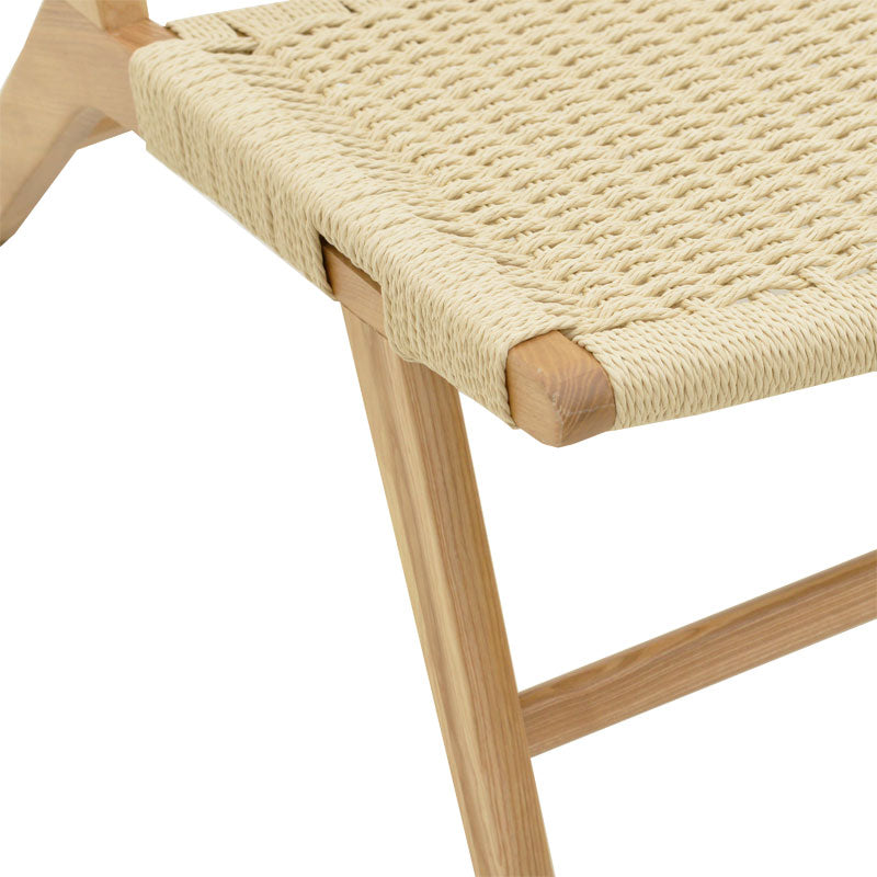 Armchair Filippo pakoworld natural beech wood-natural rope 68x72x74cm