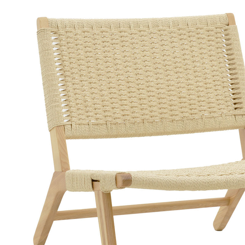 Armchair Filippo pakoworld natural beech wood-natural rope 68x72x74cm