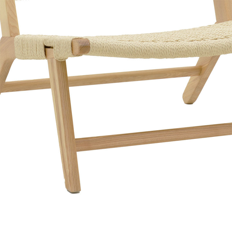 Armchair Filippo pakoworld natural beech wood-natural rope 68x72x74cm