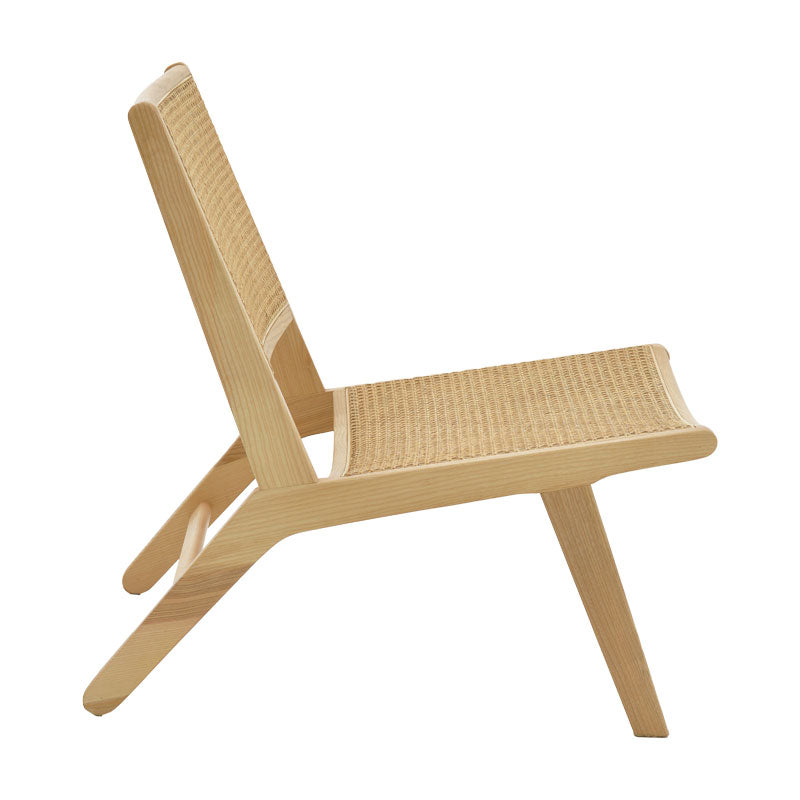 Armchair Filippo pakoworld natural beech wood-natural rattan seat 68x72x74cm