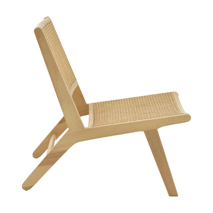 Armchair Filippo pakoworld natural beech wood-natural rattan seat 68x72x74cm