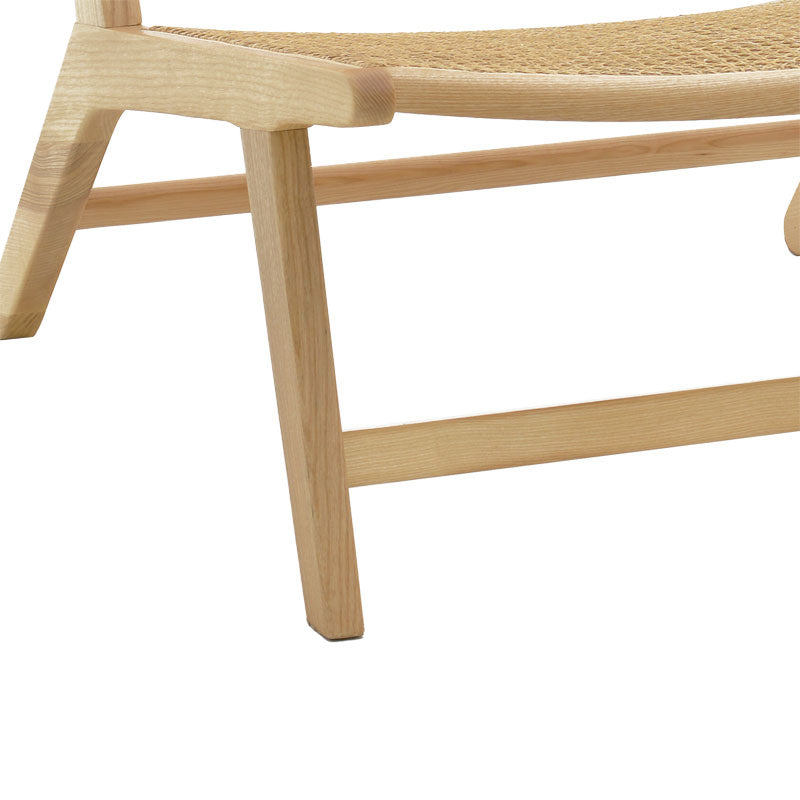 Armchair Filippo pakoworld natural beech wood-natural rattan seat 68x72x74cm