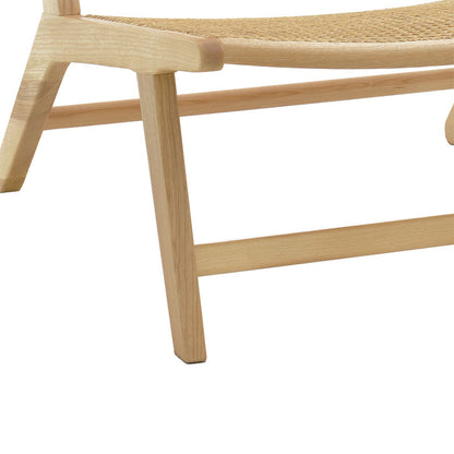 Armchair Filippo pakoworld natural beech wood-natural rattan seat 68x72x74cm