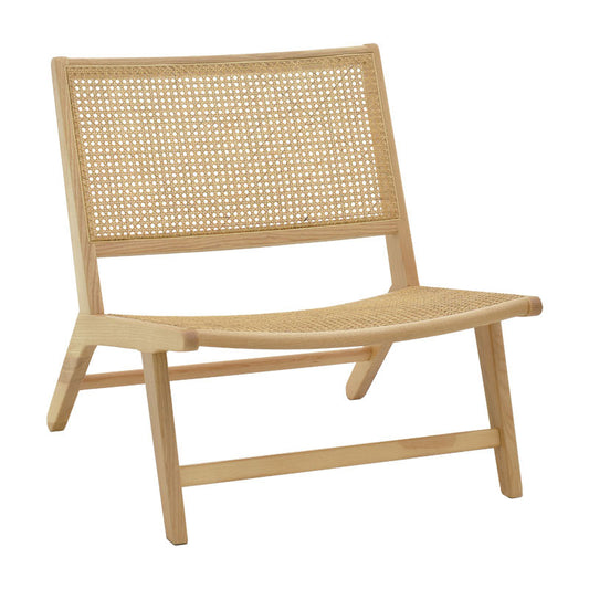 Armchair Filippo pakoworld natural beech wood-natural rattan seat 68x72x74cm