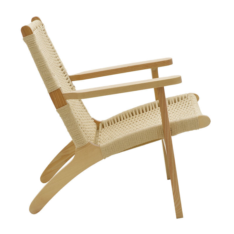 Armchair Chiara pakoworld natural beech wood-natural rope seat 70x68x75cm