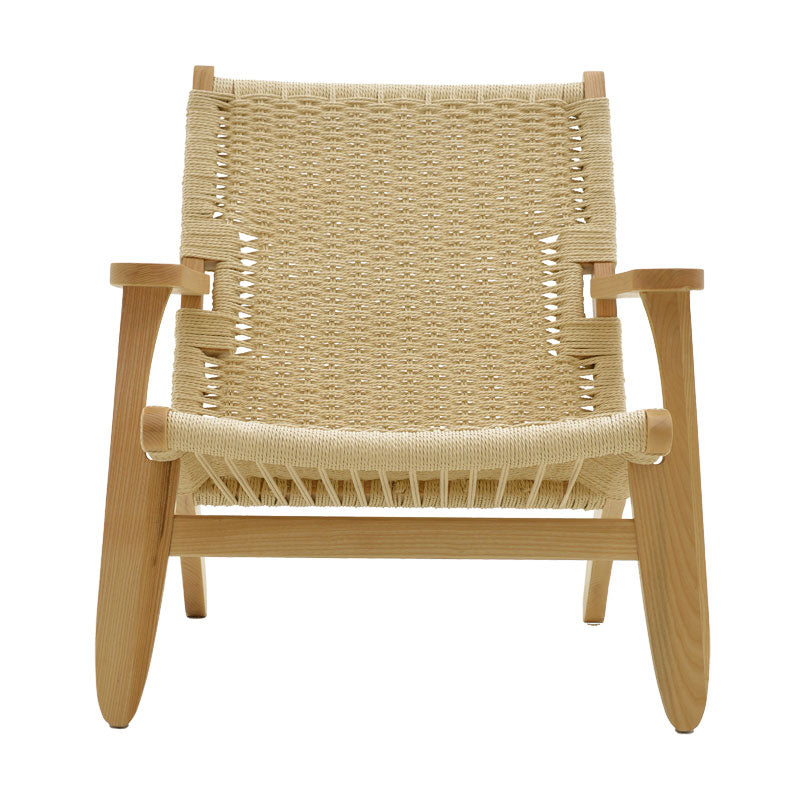 Armchair Chiara pakoworld natural beech wood-natural rope seat 70x68x75cm