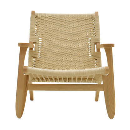 Armchair Chiara pakoworld natural beech wood-natural rope seat 70x68x75cm