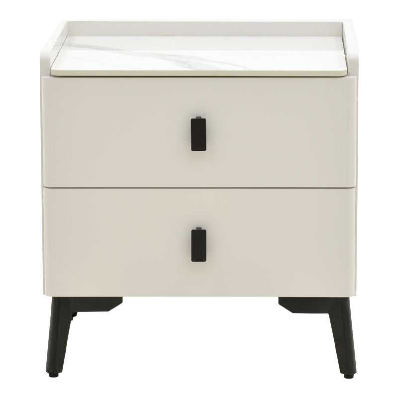 Bedside Alessio pakoworld white-black metal 46x37x47cm