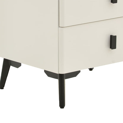 Bedside Alessio pakoworld white-black metal 46x37x47cm