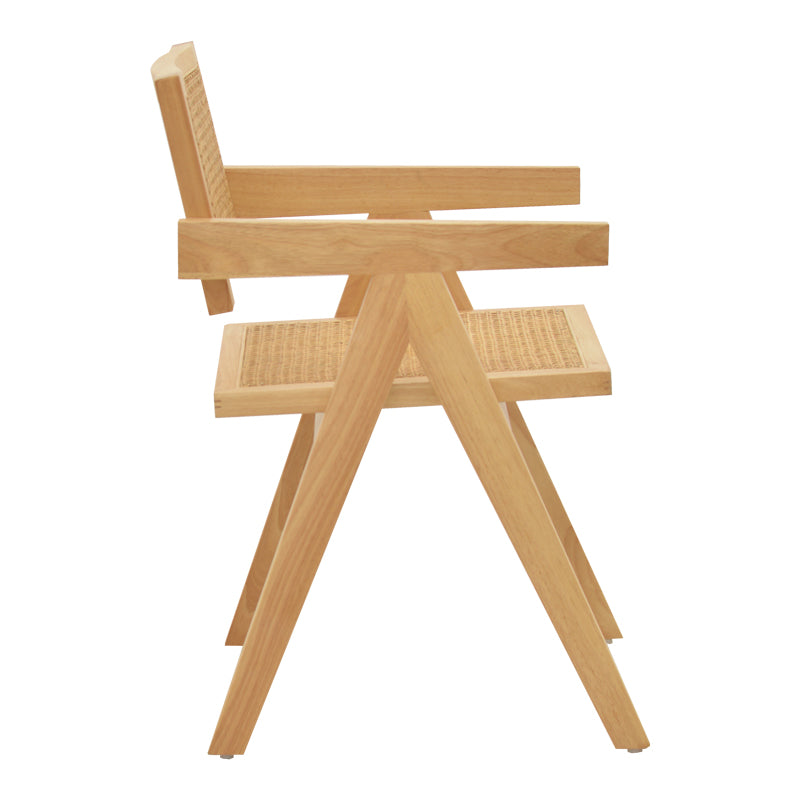 Armchair Kalen pakoworld natural rubberwood 52x59x79cm