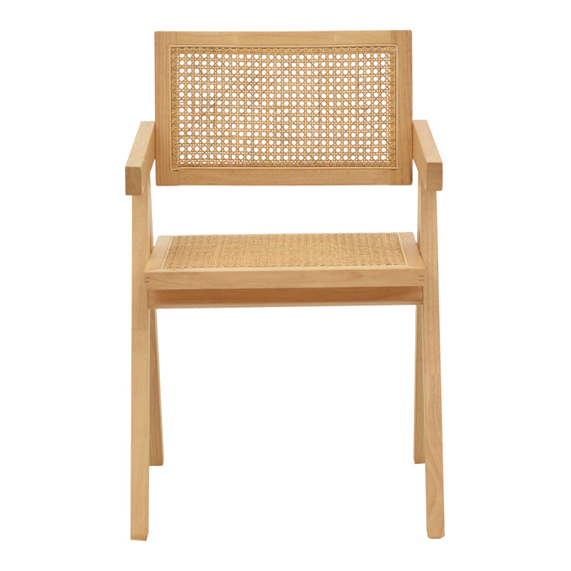 Armchair Kalen pakoworld natural rubberwood 52x59x79cm