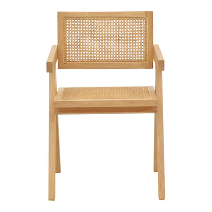 Armchair Kalen pakoworld natural rubberwood 52x59x79cm