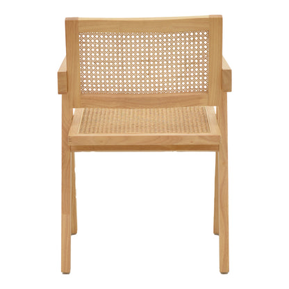 Armchair Kalen pakoworld natural rubberwood 52x59x79cm