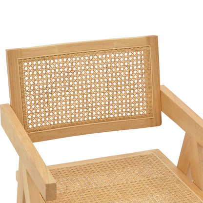 Armchair Kalen pakoworld natural rubberwood 52x59x79cm