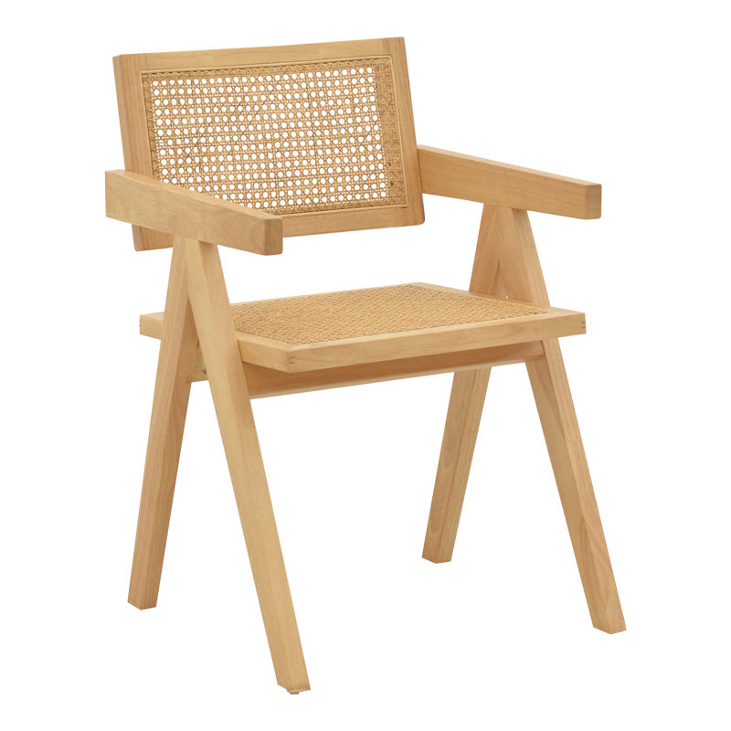 Armchair Kalen pakoworld natural rubberwood 52x59x79cm