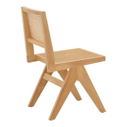 Chair Brenin pakoworld natural rubberwood 45x56x82cm