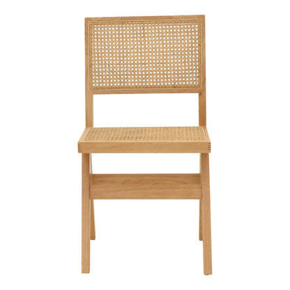 Chair Brenin pakoworld natural rubberwood 45x56x82cm