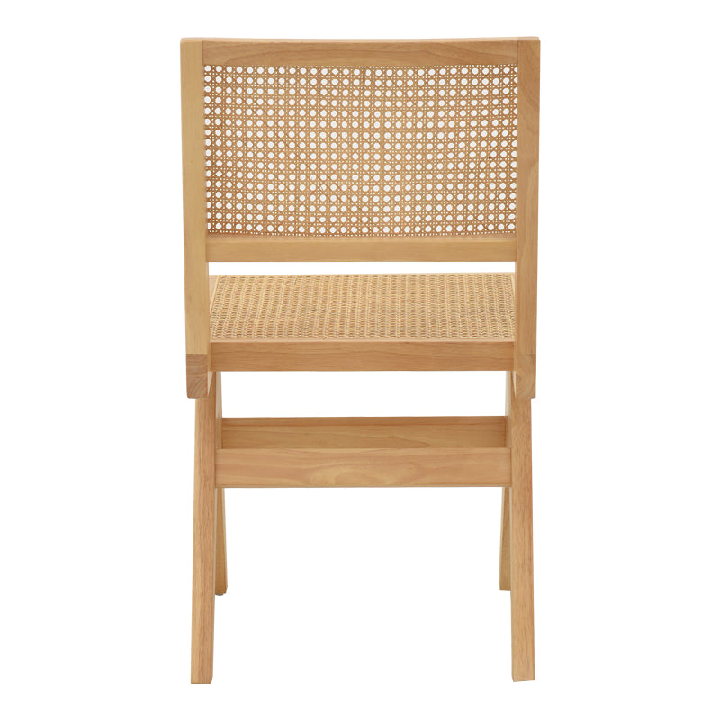 Chair Brenin pakoworld natural rubberwood 45x56x82cm