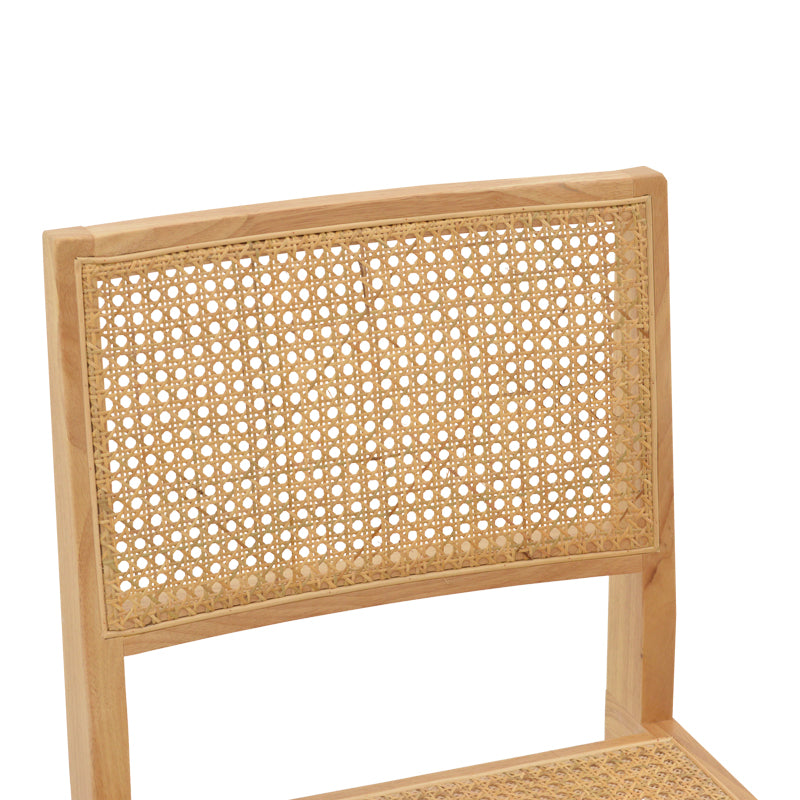 Chair Brenin pakoworld natural rubberwood 45x56x82cm