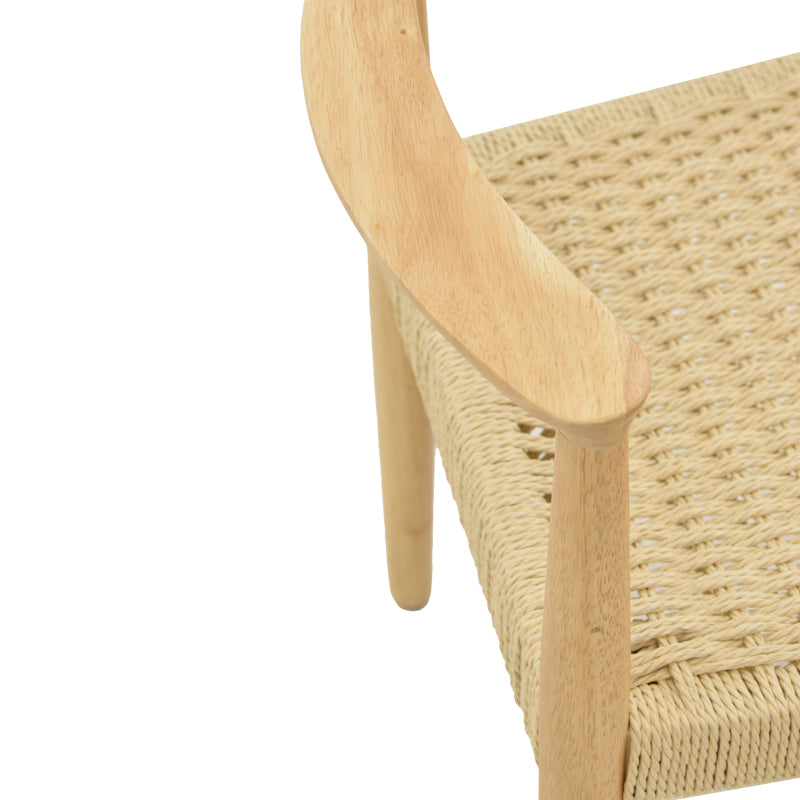 Armchair Juvan pakoworld natural rubberwood 64x53x77cm