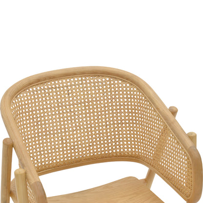 Wenzy armchair pakoworld natural solid wood toon 58x58x82cm