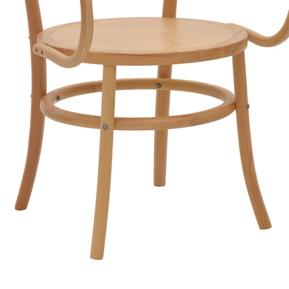 Armchair Verfie pakoworld natural color beech wood 55x50x83cm