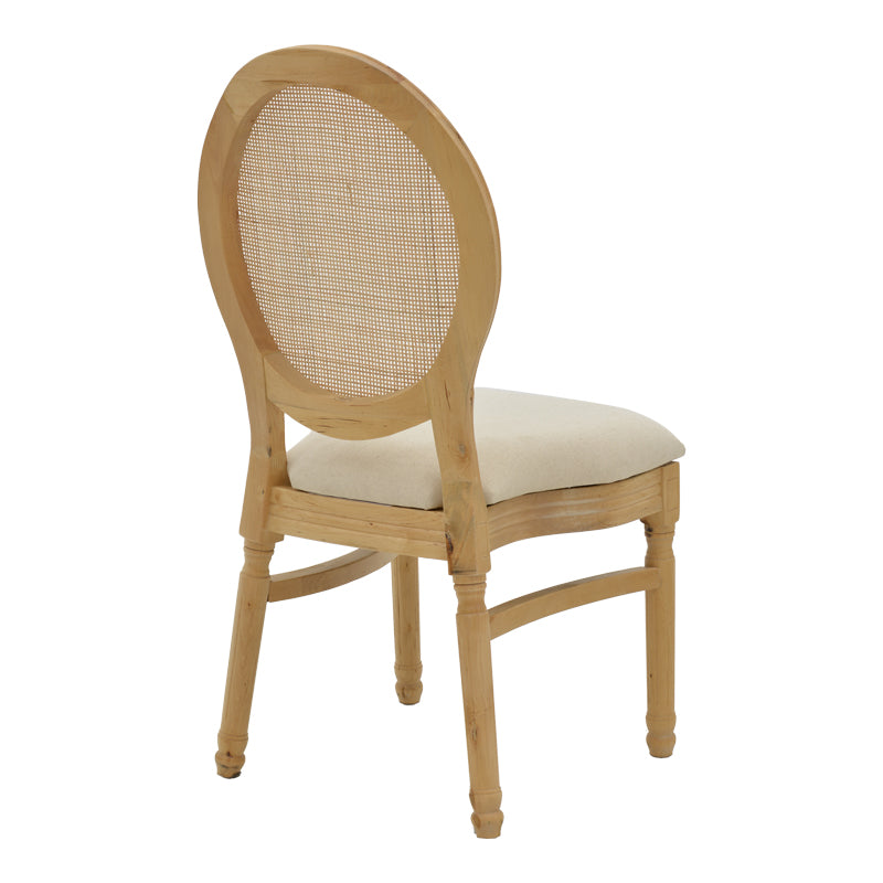 Chair Canco pakoworld natural rubberwood-natural rattan 50x55x98cm