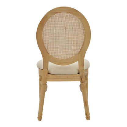 Chair Canco pakoworld natural rubberwood-natural rattan 50x55x98cm