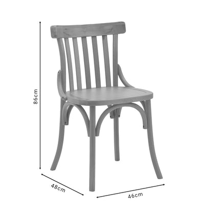 Chair Flisbie pakoworld natural beech wood 46x48x86cm