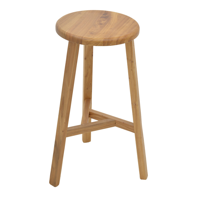 Bar stool Fabrio pakoworld elm wood in natural shade Φ38x71cm