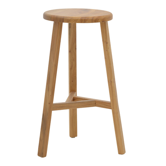 Bar stool Fabrio pakoworld elm wood in natural shade Φ38x71cm