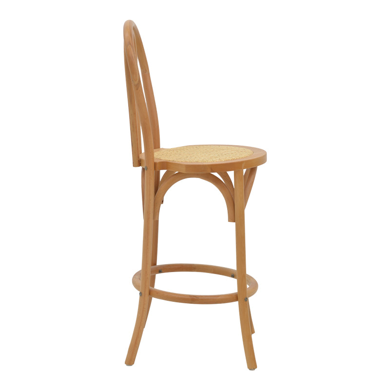 Bar stool Thonet pakoworld natural beech wood 41x50x105cm