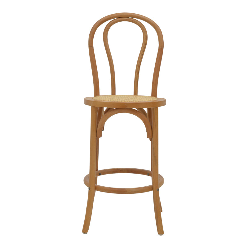 Bar stool Thonet pakoworld natural beech wood 41x50x105cm