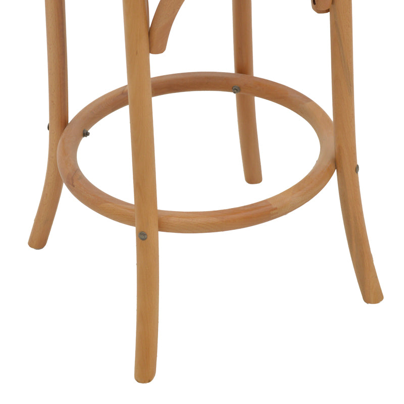 Bar stool Thonet pakoworld natural beech wood 41x50x105cm