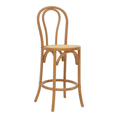 Bar stool Thonet pakoworld natural beech wood 41x50x105cm