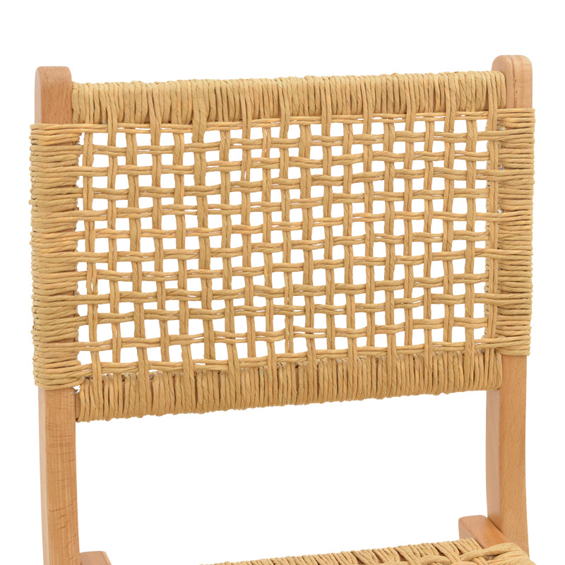 Folding chair Xianju pakoworld beech wood and rope in natural shade 47x58x85cm