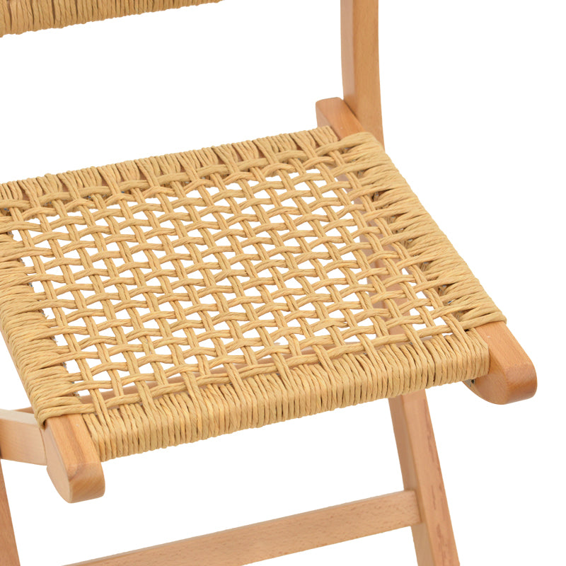 Folding chair Xianju pakoworld beech wood and rope in natural shade 47x58x85cm