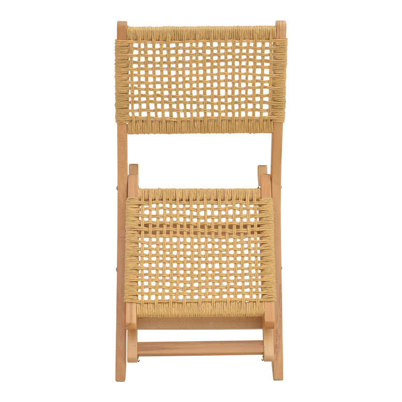 Folding chair Xianju pakoworld beech wood and rope in natural shade 47x58x85cm