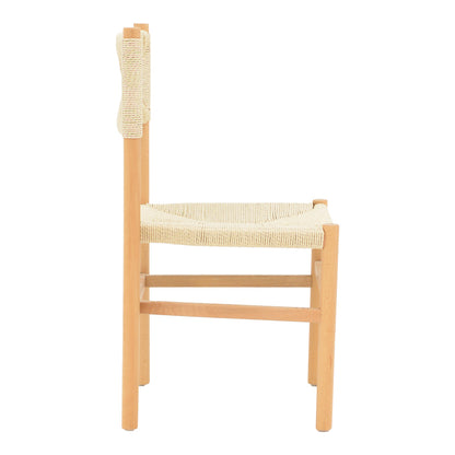 Oarvine chair pakoworld natural rubberwood-natural rope 46x52x88cm