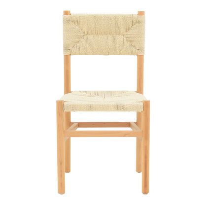 Oarvine chair pakoworld natural rubberwood-natural rope 46x52x88cm