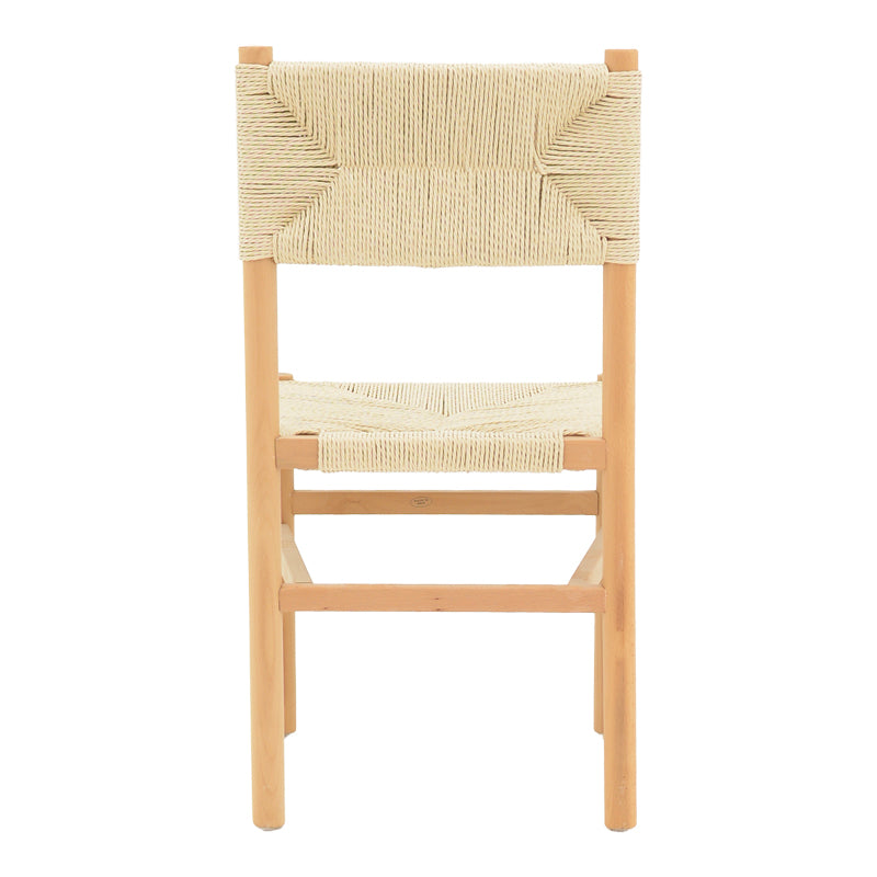 Oarvine chair pakoworld natural rubberwood-natural rope 46x52x88cm