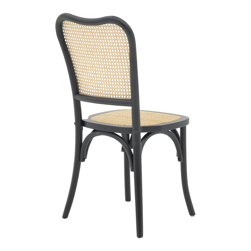 Chair Zozele pakoworld natural rattan pe-black toon wood 45x51x88cm