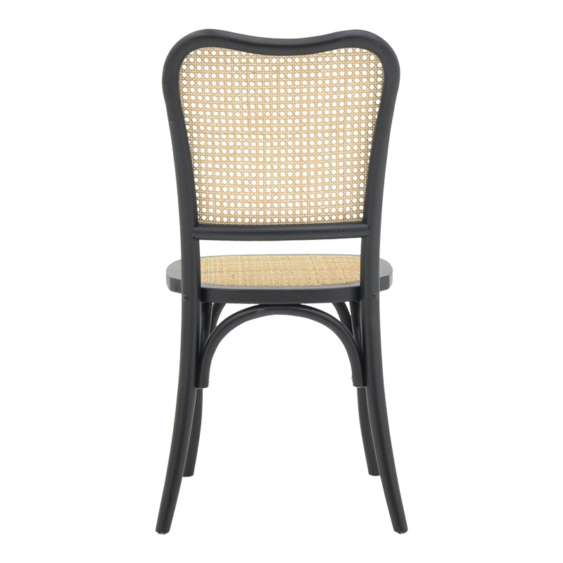 Chair Zozele pakoworld natural rattan pe-black toon wood 45x51x88cm