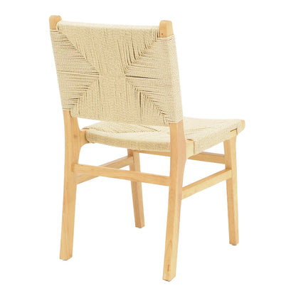 Arten pakoworld chair rope-rubberwood in natural color 60x55x85cm