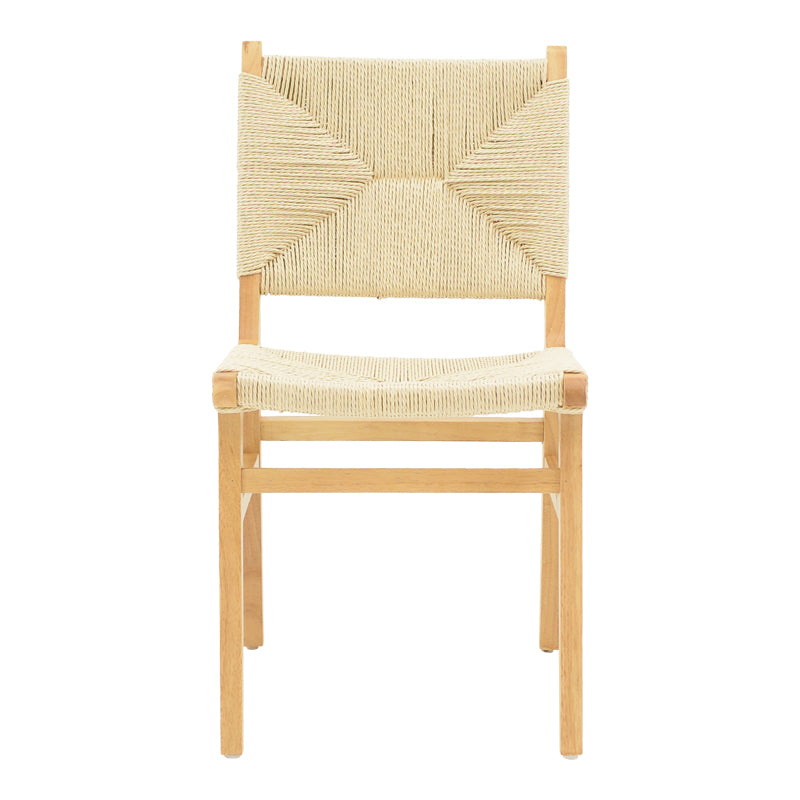 Arten pakoworld chair rope-rubberwood in natural color 60x55x85cm