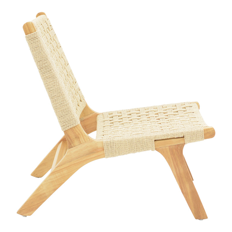 Polisin pakoworld armchair rope-rubberwood in natural color 55x80x77cm