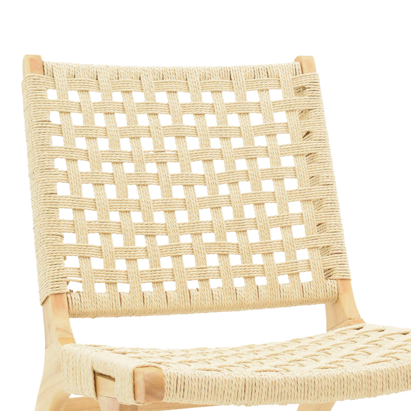 Polisin pakoworld armchair rope-rubberwood in natural color 55x80x77cm